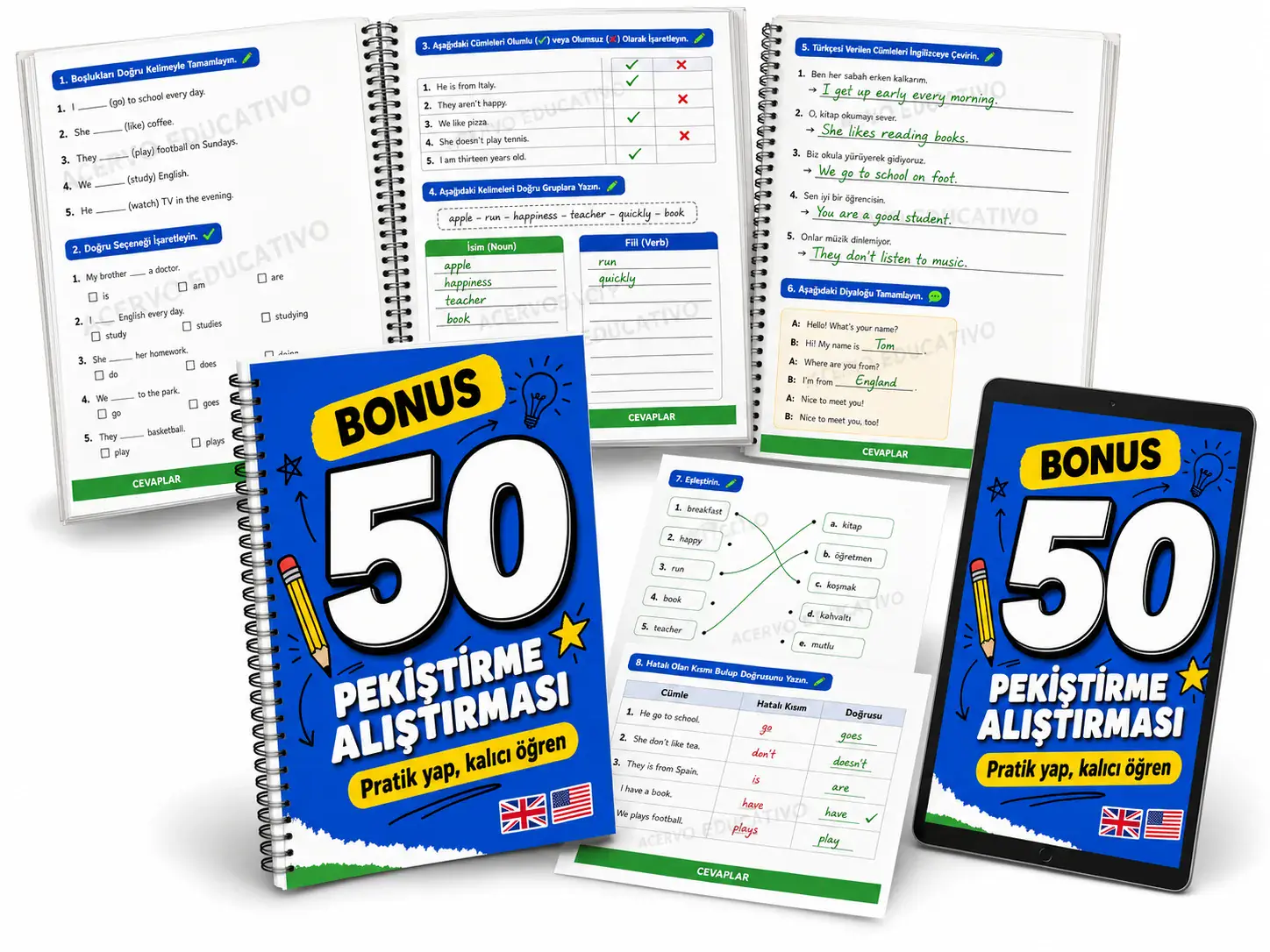 Bonus 4 — 50 Pekiştirme Alıştırması