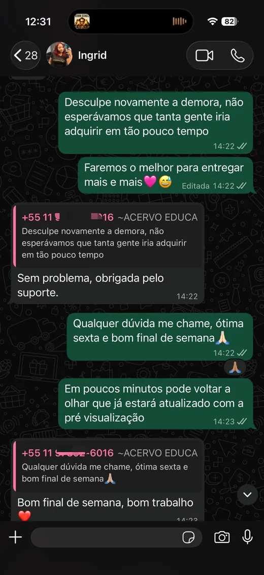 Avaliação de aluno 1